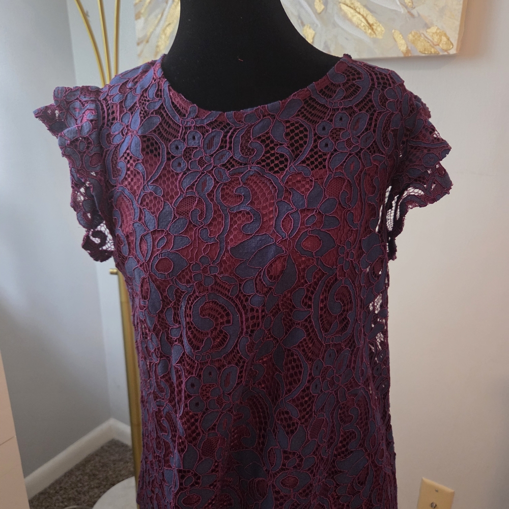 Byer California Purple and Blue Lace Camisole